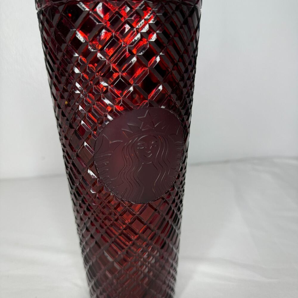 Starbucks 2021 Red Studded Tumbler 24oz Reusable Cold Cup Holiday Jeweled